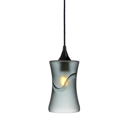 818 Single Pendant Light-Bicycle Glass Co-Matte Black - 4ft Cord-Glacial-Slate Gray-Bicycle Glass Co