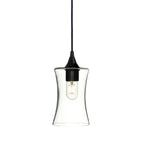 818 Single Pendant Light-Bicycle Glass Co-Matte Black - 4ft Cord-Lucent-Eco Clear-Bicycle Glass Co