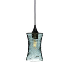 818 Single Pendant Light-Bicycle Glass Co-Matte Black - 4ft Cord-Spun-Slate Gray-Bicycle Glass Co