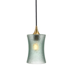 818 Single Pendant Light-Bicycle Glass Co-Polished Brass - 4ft Cord-Celestial-Eco Clear-Bicycle Glass Co
