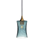 818 Single Pendant Light-Bicycle Glass Co-Polished Brass - 4ft Cord-Lunar-Slate Gray-Bicycle Glass Co