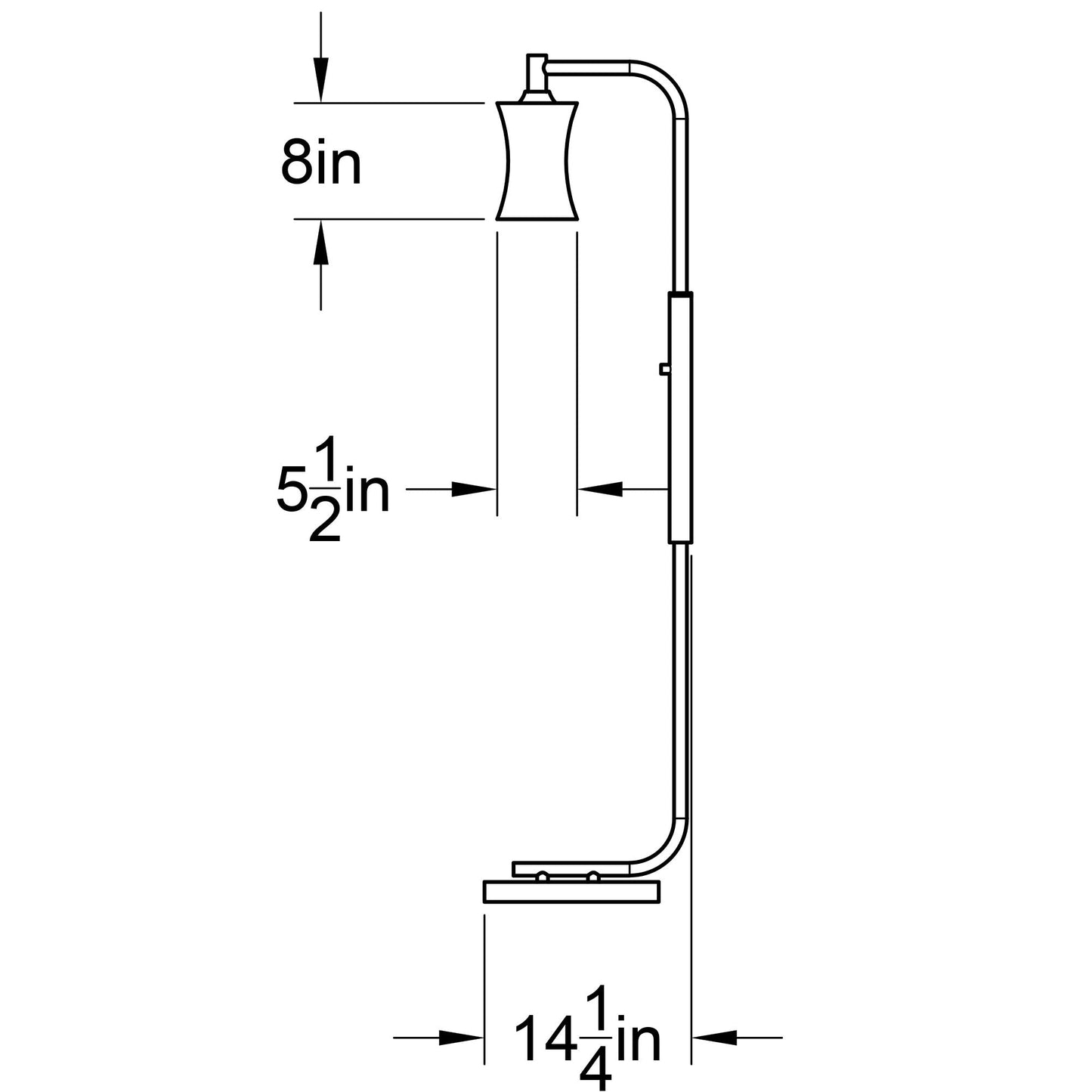 818 Swell: Floor Lamp-Glass-Bicycle Glass Co - Hotshop-Slate Gray-Matte Black-Bicycle Glass Co