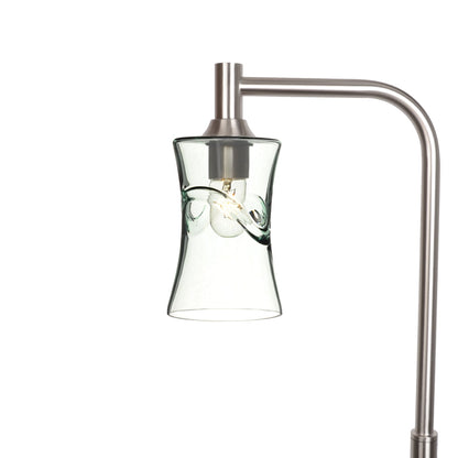 818 Swell: Floor Lamp-Glass-Bicycle Glass Co - Hotshop-Eco Clear-Brushed Nickel-Bicycle Glass Co