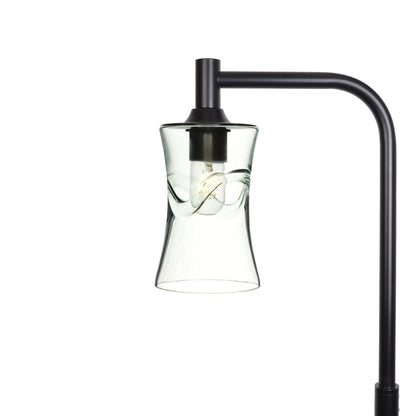 818 Swell: Floor Lamp-Glass-Bicycle Glass Co - Hotshop-Eco Clear-Matte Black-Bicycle Glass Co