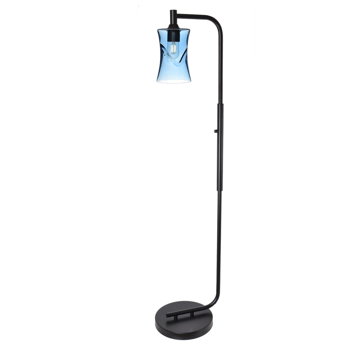 818 Swell: Floor Lamp-Glass-Bicycle Glass Co - Hotshop-Slate Gray-Matte Black-Bicycle Glass Co