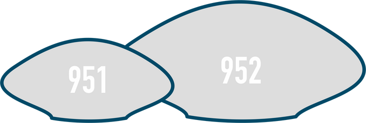 900 Series elliptical shade diagram with approximate width and height dimensions.
