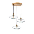 951 Lucent: 3 Pendant Cascade Chandelier-Glass-Bicycle Glass Co - Hotshop-Eco Clear-Polished Brass-Bicycle Glass Co