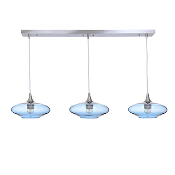 Brushed Nickel - 4ft Cord / Lucent / Steel Blue