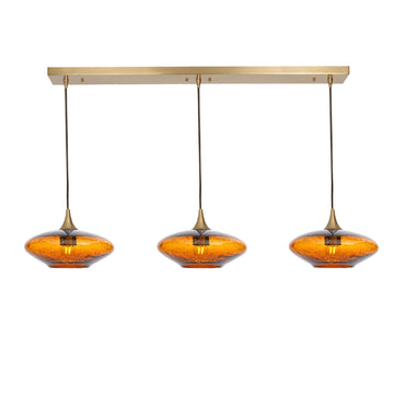 Polished Brass - 4ft Cord / Lunar / Golden Amber