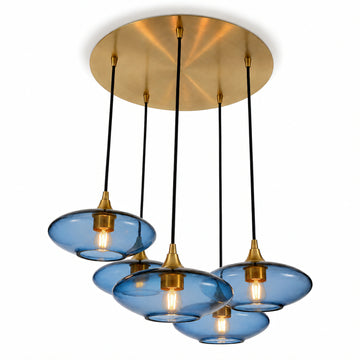 Lucent / Steel Blue / Polished Brass - 4ft Cord