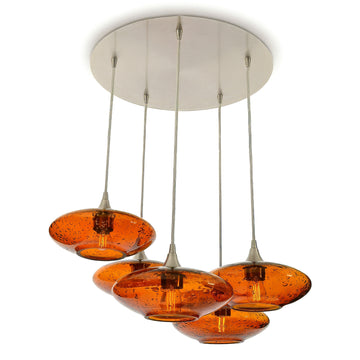 Lunar / Golden Amber / Brushed Nickel - 4ft Cord
