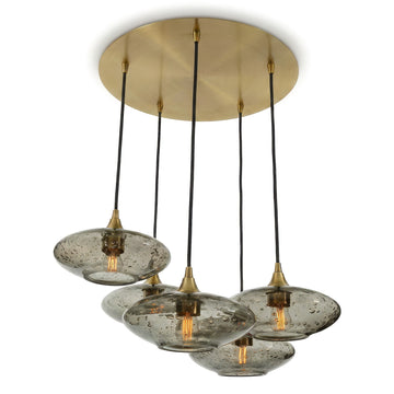 Lunar / Slate Gray / Polished Brass - 4ft Cord