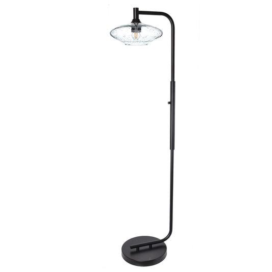 951 Floor Lamp-Glass-Bicycle Glass Co-Lunar-Steel Blue-Brushed Nickel-Bicycle Glass Co