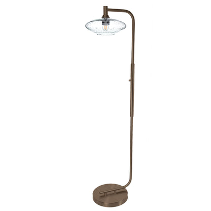 951 Floor Lamp-Glass-Bicycle Glass Co-Lunar-Steel Blue-Brushed Nickel-Bicycle Glass Co