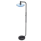 951 Floor Lamp-Glass-Bicycle Glass Co-Lunar-Steel Blue-Brushed Nickel-Bicycle Glass Co
