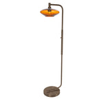 951 Floor Lamp-Glass-Bicycle Glass Co-Lunar-Steel Blue-Brushed Nickel-Bicycle Glass Co