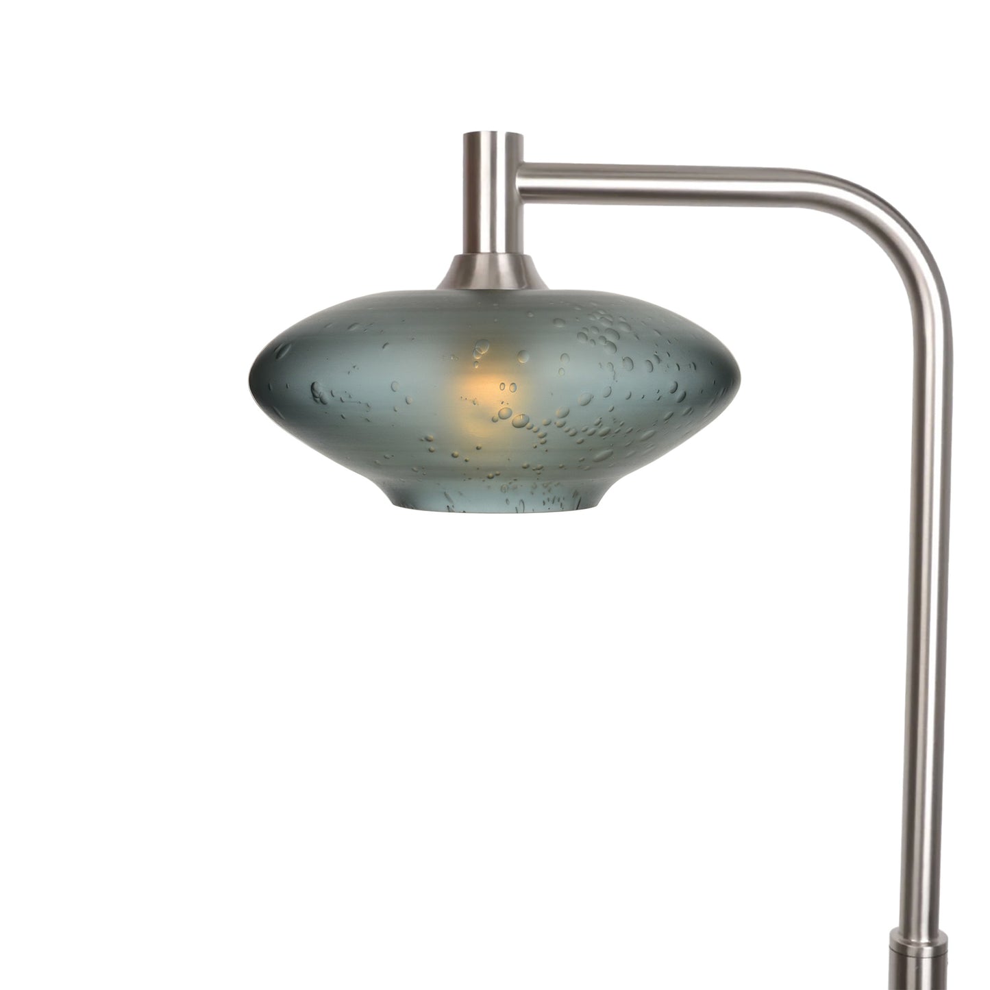 951 Floor Lamp-Glass-Bicycle Glass Co-Celestial-Slate Gray-Brushed Nickel-Bicycle Glass Co