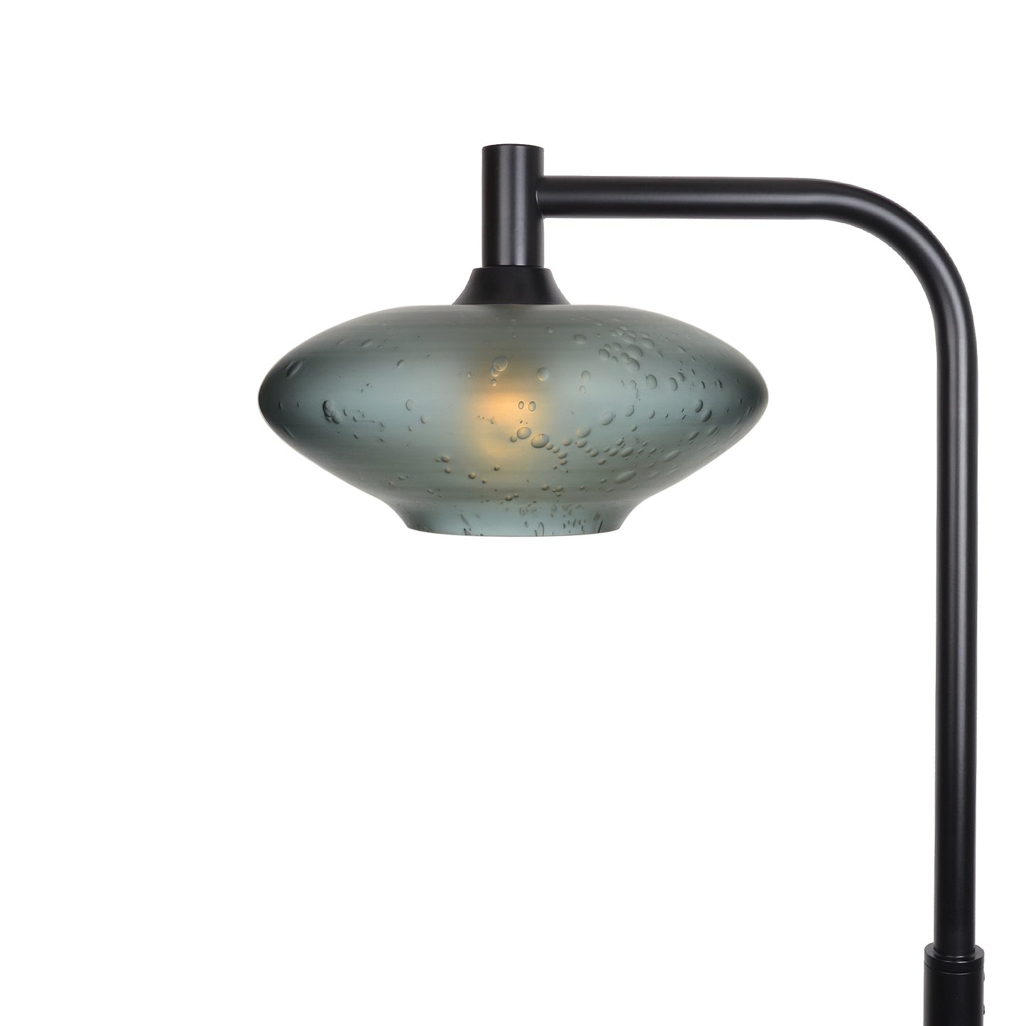 951 Floor Lamp-Glass-Bicycle Glass Co-Celestial-Slate Gray-Matte Black-Bicycle Glass Co