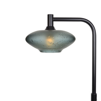 951 Floor Lamp-Glass-Bicycle Glass Co-Celestial-Slate Gray-Matte Black-Bicycle Glass Co