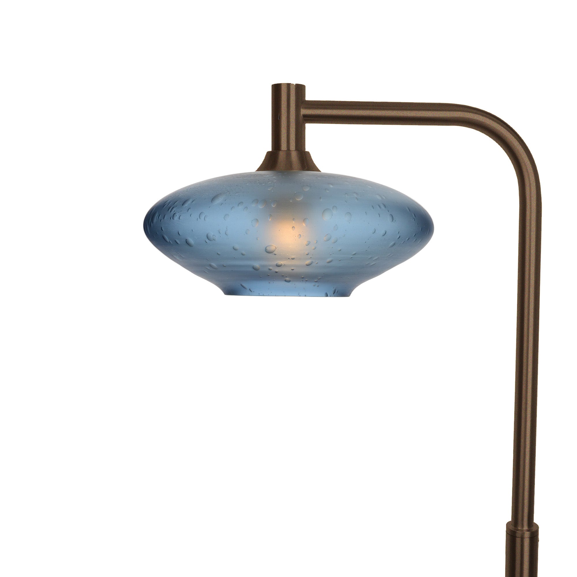 951 Floor Lamp-Glass-Bicycle Glass Co-Celestial-Steel Blue-Antique Bronze-Bicycle Glass Co