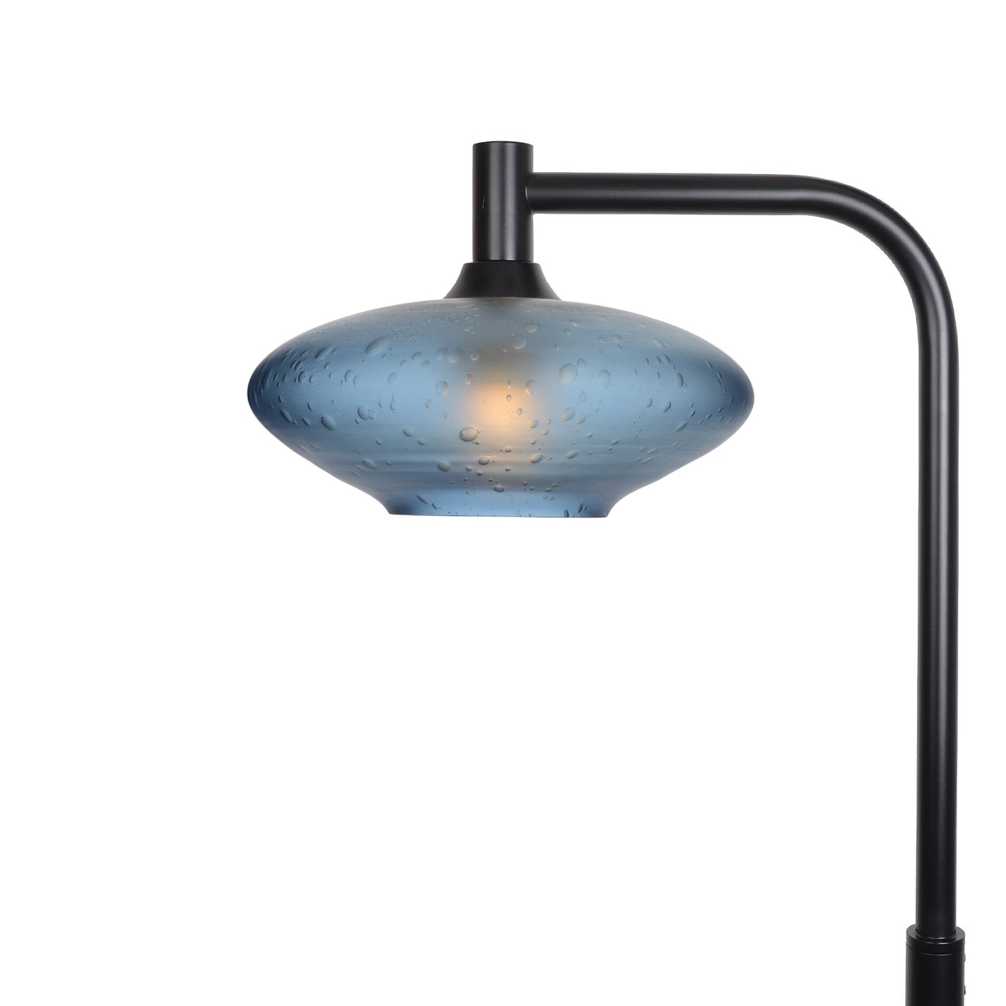 951 Floor Lamp-Glass-Bicycle Glass Co-Celestial-Steel Blue-Matte Black-Bicycle Glass Co