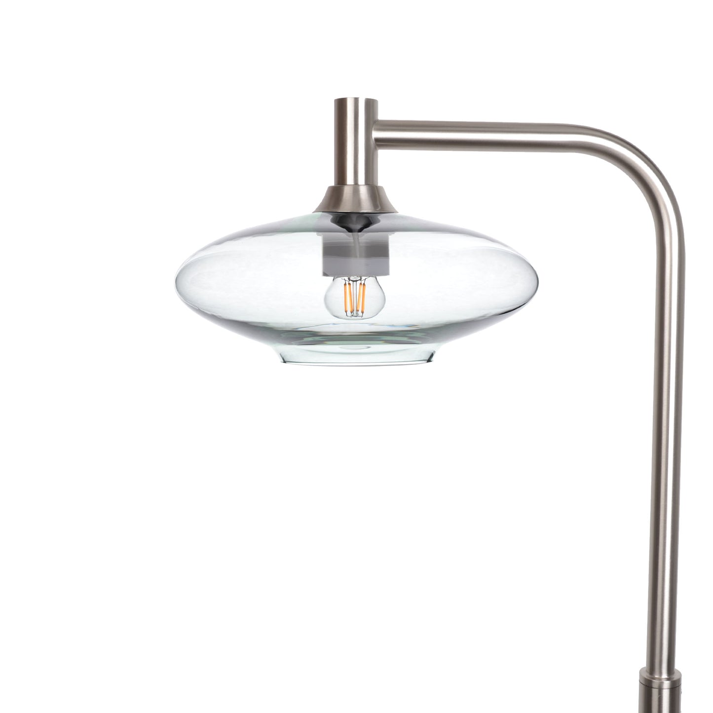 951 Floor Lamp-Glass-Bicycle Glass Co-Lucent-Eco Clear-Brushed Nickel-Bicycle Glass Co