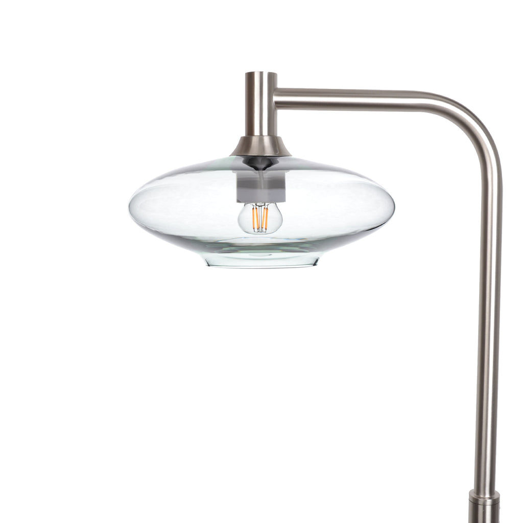 951 Floor Lamp-Glass-Bicycle Glass Co-Lucent-Eco Clear-Brushed Nickel-Bicycle Glass Co