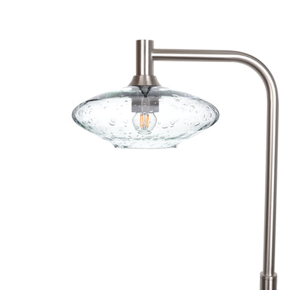 951 Floor Lamp-Glass-Bicycle Glass Co-Lunar-Eco Clear-Brushed Nickel-Bicycle Glass Co