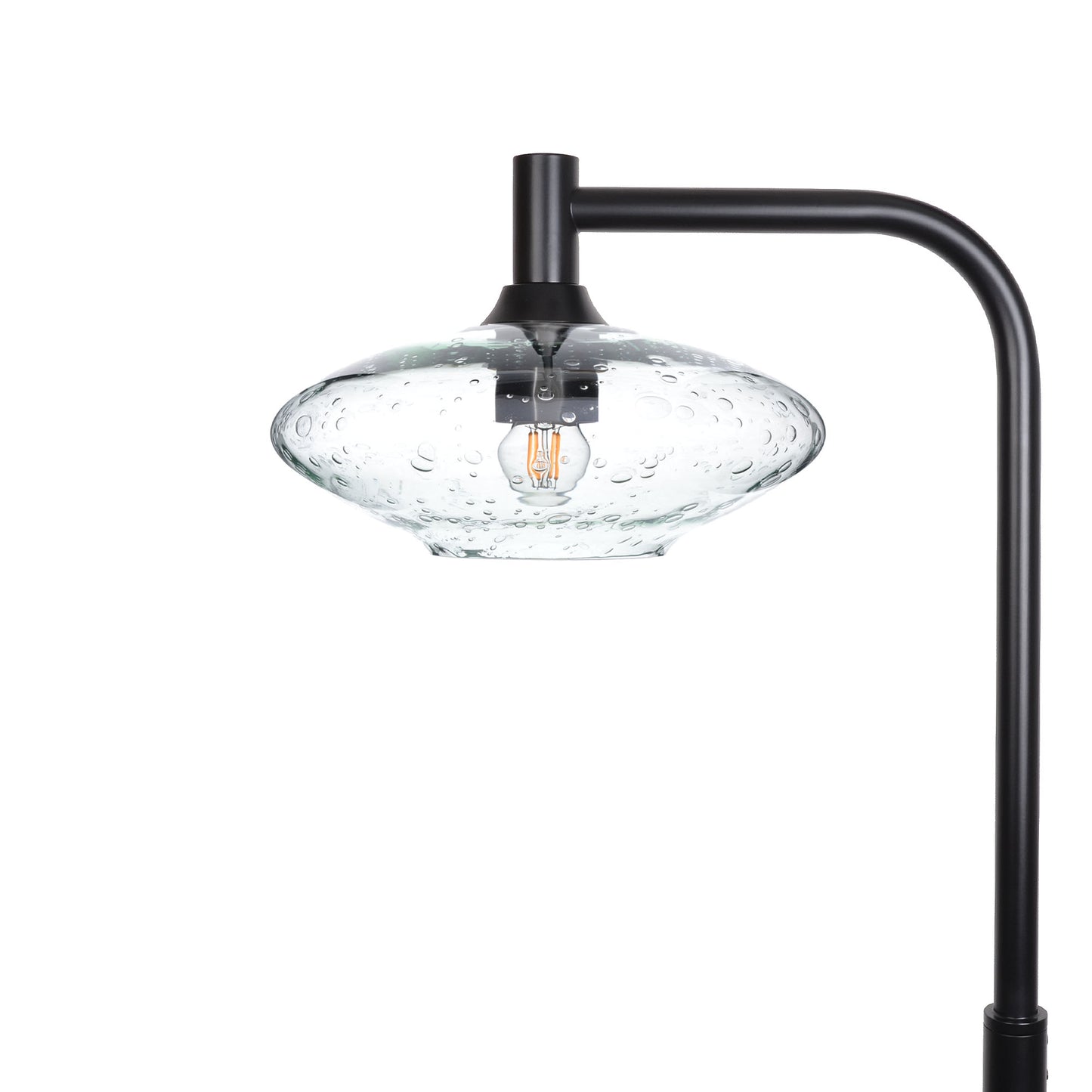 951 Floor Lamp-Glass-Bicycle Glass Co-Lunar-Eco Clear-Matte Black-Bicycle Glass Co
