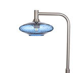 951 Floor Lamp-Glass-Bicycle Glass Co-Lunar-Steel Blue-Brushed Nickel-Bicycle Glass Co