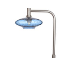 951 Floor Lamp-Glass-Bicycle Glass Co-Lunar-Steel Blue-Brushed Nickel-Bicycle Glass Co