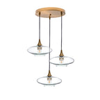 951 Lucent: 3 Pendant Cascade Chandelier-Glass-Bicycle Glass Co - Hotshop-Eco Clear-Polished Brass-Bicycle Glass Co