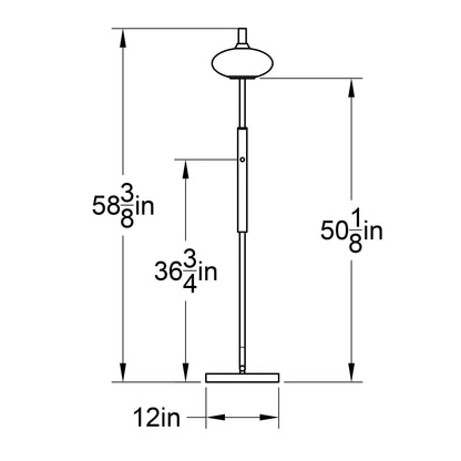 951 Lucent: Floor Lamp-Glass-Bicycle Glass Co - Hotshop-Slate Gray-Brushed Nickel-Bicycle Glass Co