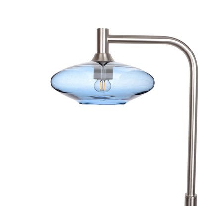 951 Lucent: Floor Lamp-Glass-Bicycle Glass Co - Hotshop-Steel Blue-Brushed Nickel-Bicycle Glass Co