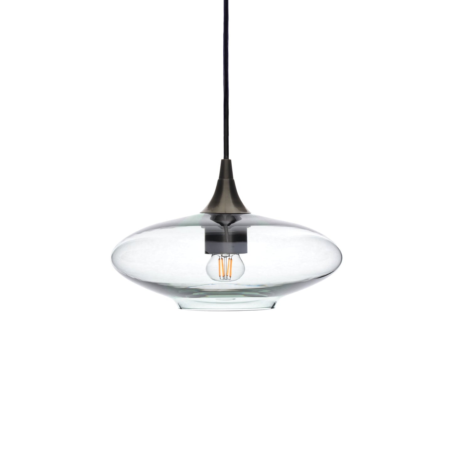 951 Lucent: Single Pendant Light-Glass-Bicycle Glass Co - Hotshop-Eco Clear-Antique Bronze-Bicycle Glass Co