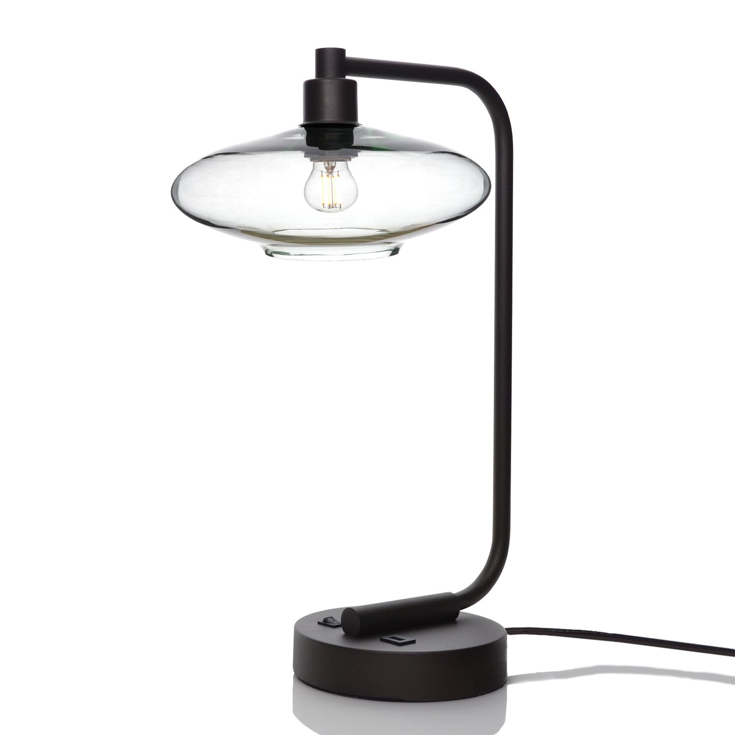 951 Lucent: Table Lamp-Glass-Bicycle Glass Co - Hotshop-Eco Clear-Matte Black-Bicycle Glass Co