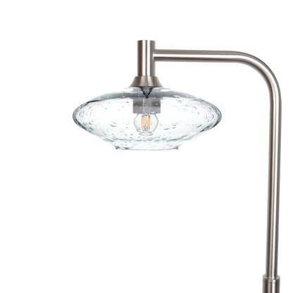 951 Lunar: Floor Lamp-Glass-Bicycle Glass Co - Hotshop-Eco Clear-Brushed Nickel-Bicycle Glass Co