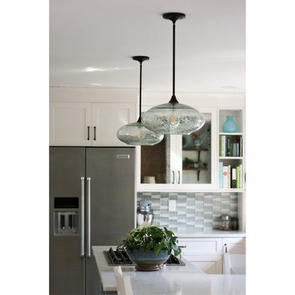 951 Lunar: Single Pendant Light-Glass-Bicycle Glass Co - Hotshop-Eco Clear-Matte Black-Bicycle Glass Co