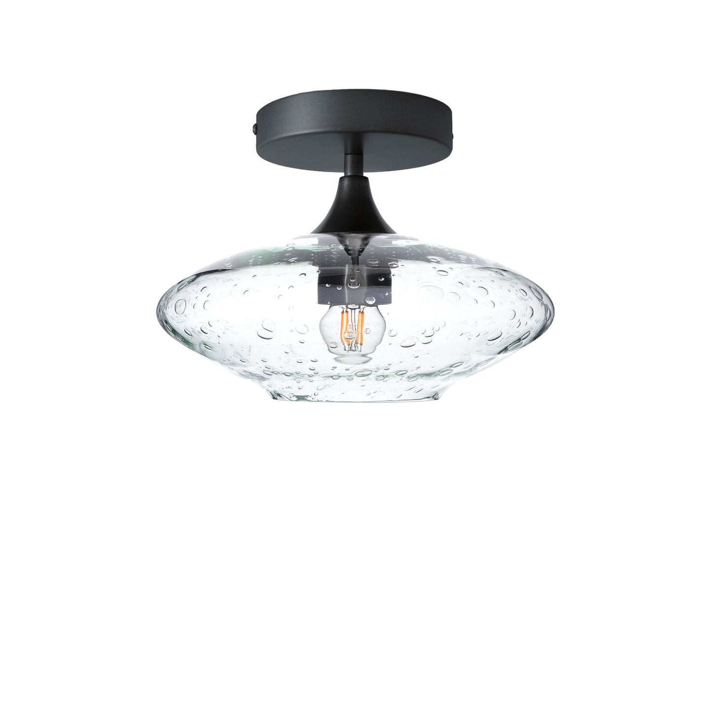951 Semi-Flush-Bicycle Glass Co - Hotshop-Lunar-Eco Clear-Antique Bronze-Bicycle Glass Co