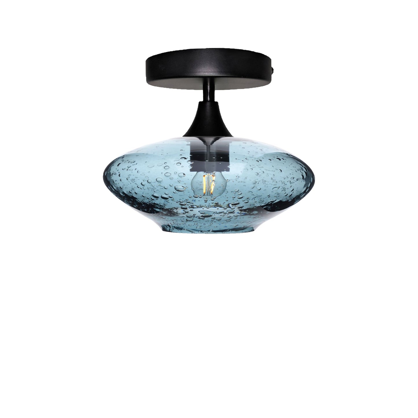 951 Semi-Flush-Bicycle Glass Co - Hotshop-Lunar-Slate Gray-Matte Black-Bicycle Glass Co