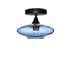 951 Semi-Flush-Bicycle Glass Co - Hotshop-Lunar-Steel Blue-Matte Black-Bicycle Glass Co