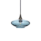 951 Single Pendant Light-Bicycle Glass Co-Antique Bronze 15ft Cord + Track Mount-Lunar-Slate Gray-Bicycle Glass Co
