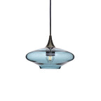 951 Single Pendant Light-Bicycle Glass Co-Antique Bronze 15ft Cord + Track Mount-Lucent-Slate Gray-Bicycle Glass Co