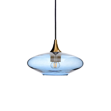 Polished Brass - 8ft Cord / Lucent / Steel Blue
