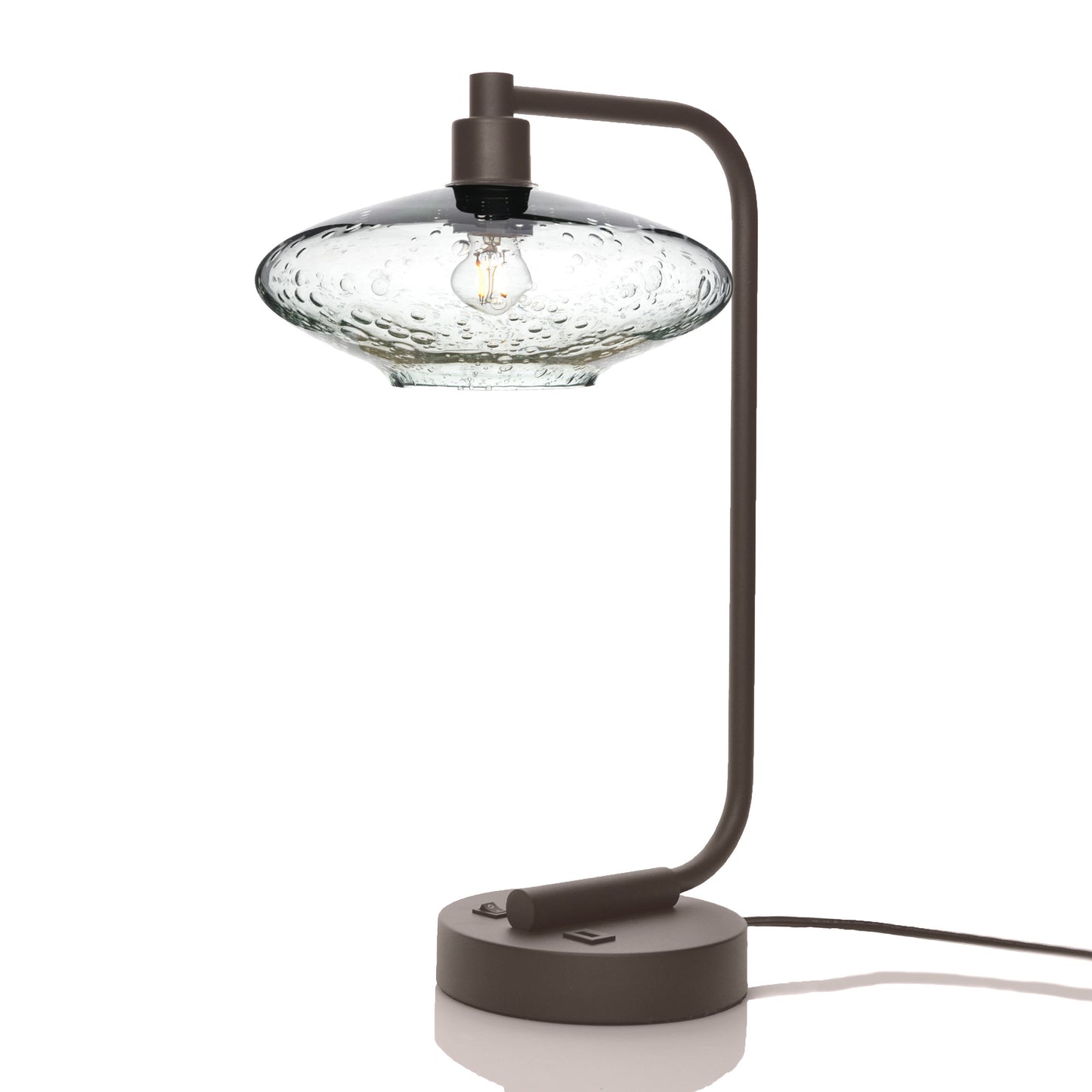 951 Table Lamp-Glass-Bicycle Glass Co - Hotshop-Lunar-Eco Clear-Dark Bronze-Bicycle Glass Co
