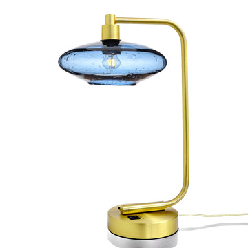 Lunar / Steel Blue / Satin Brass