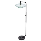 952 Floor Lamp-Glass-Bicycle Glass Co-Lunar-Steel Blue-Brushed Nickel-Bicycle Glass Co