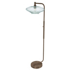 952 Floor Lamp-Glass-Bicycle Glass Co-Lunar-Steel Blue-Brushed Nickel-Bicycle Glass Co