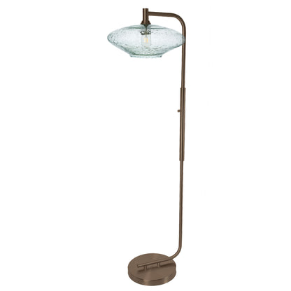 952 Floor Lamp-Glass-Bicycle Glass Co-Lunar-Steel Blue-Brushed Nickel-Bicycle Glass Co
