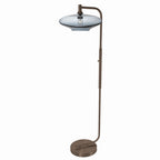 952 Floor Lamp-Glass-Bicycle Glass Co-Lunar-Steel Blue-Brushed Nickel-Bicycle Glass Co